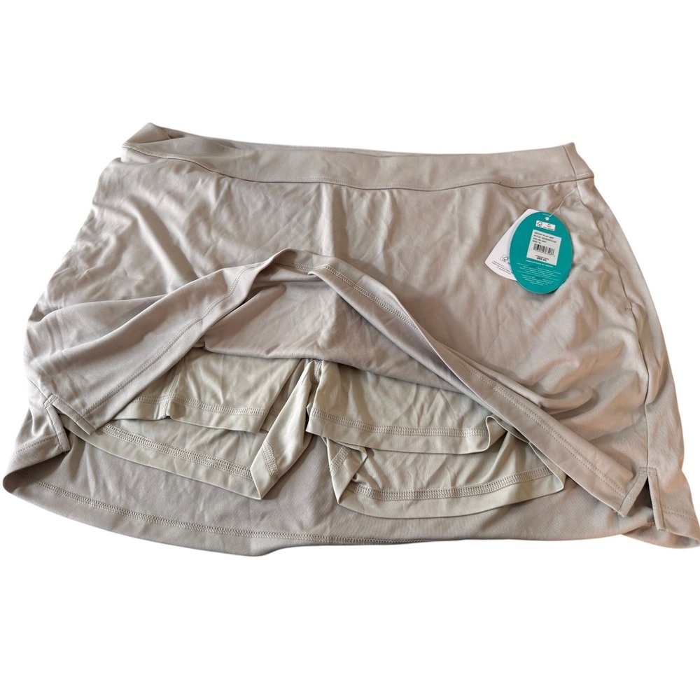 Greg Norman Play Dry Golf Skort XL Sand Beige Athletic Sporty Skirt